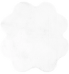 Clover Shape Rug White White