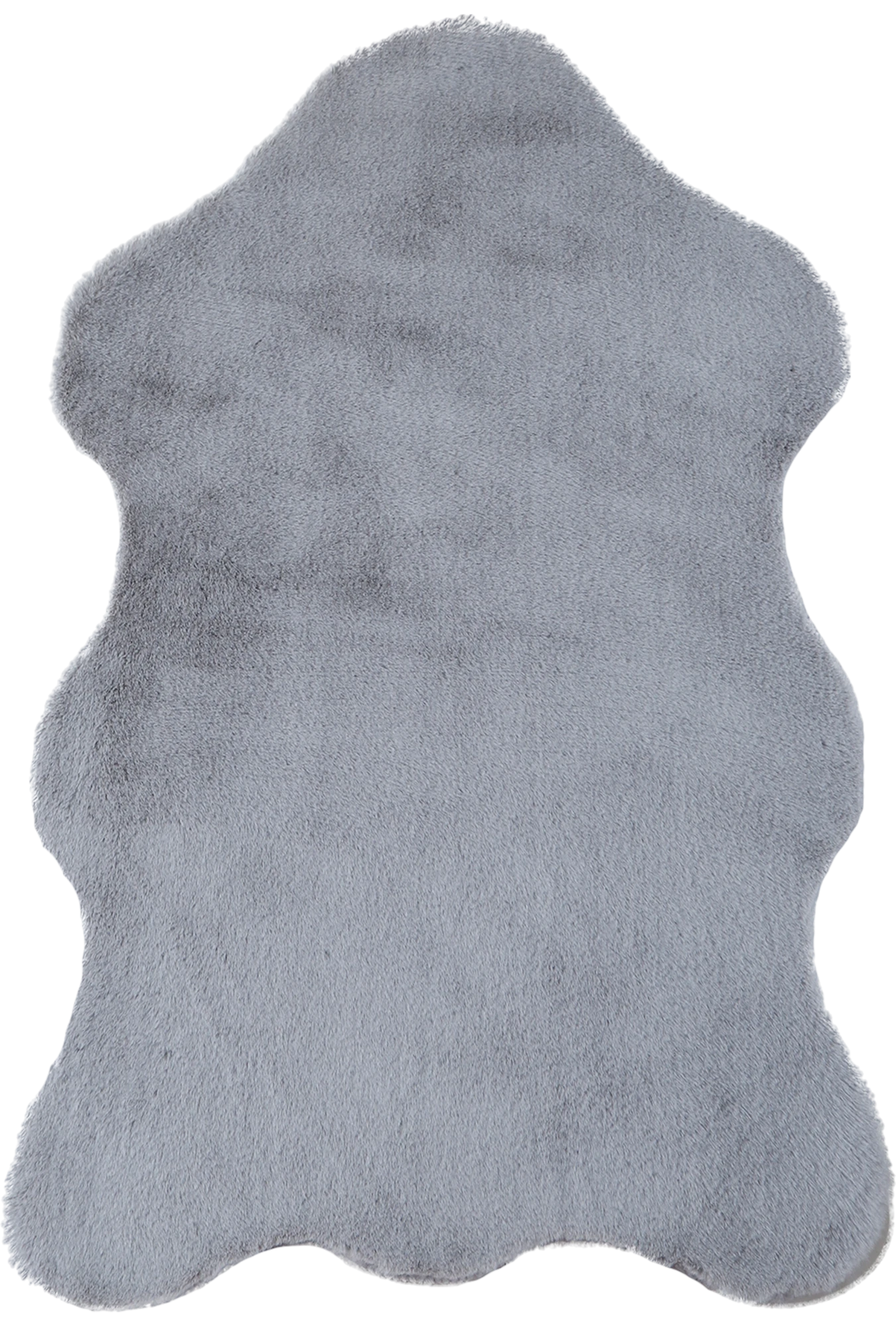 Schaffell-Imitat-Teppich Silber