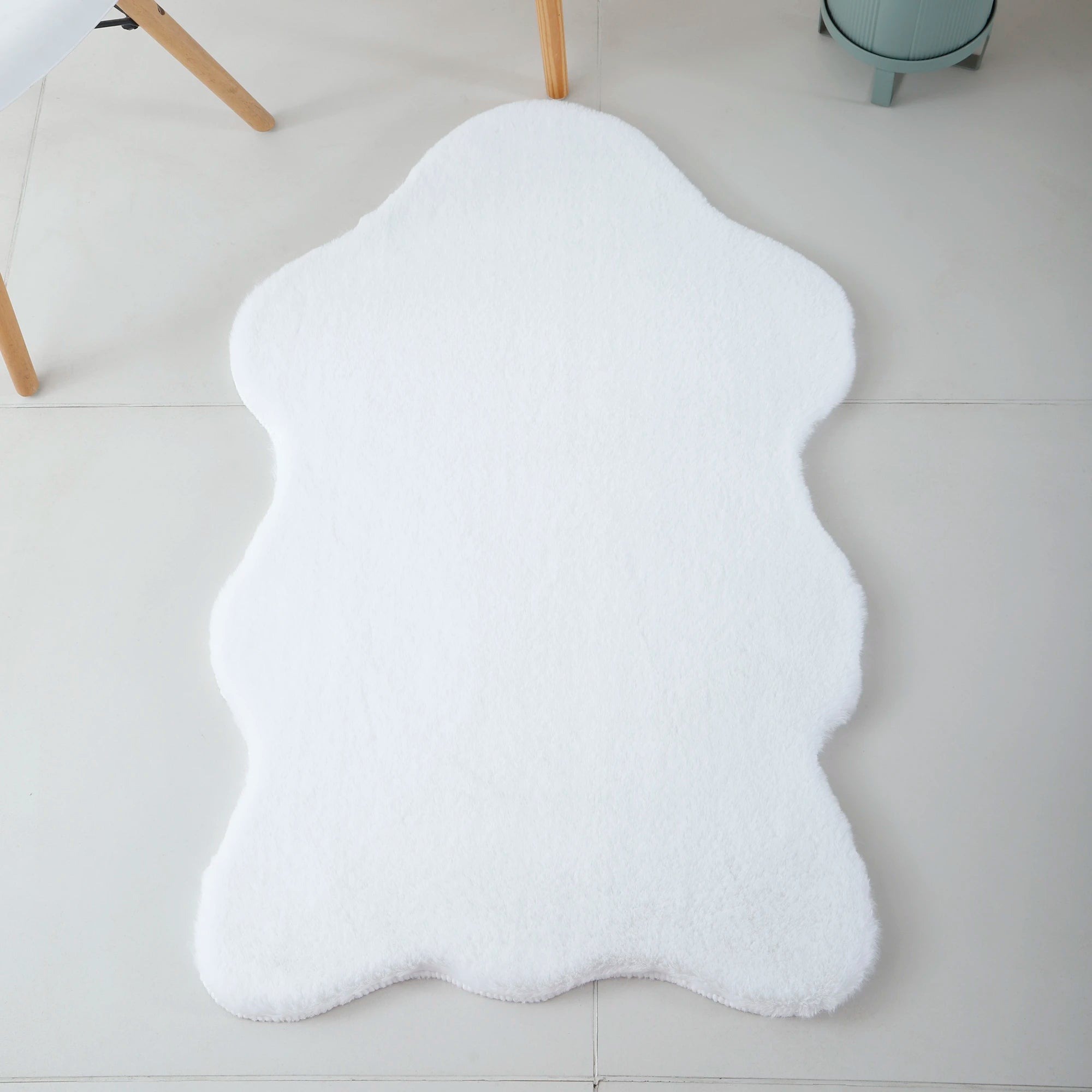 Sheepskin Imitation Chic Decor Rug | White