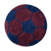 Round Football Shaggy Kids Rug | Navy Navy Blue