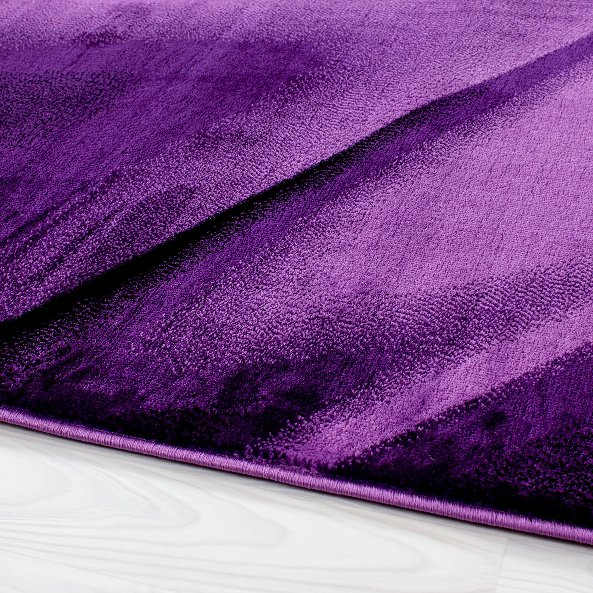 Abstract 3D Liquid Flow Design Rug | Purple
