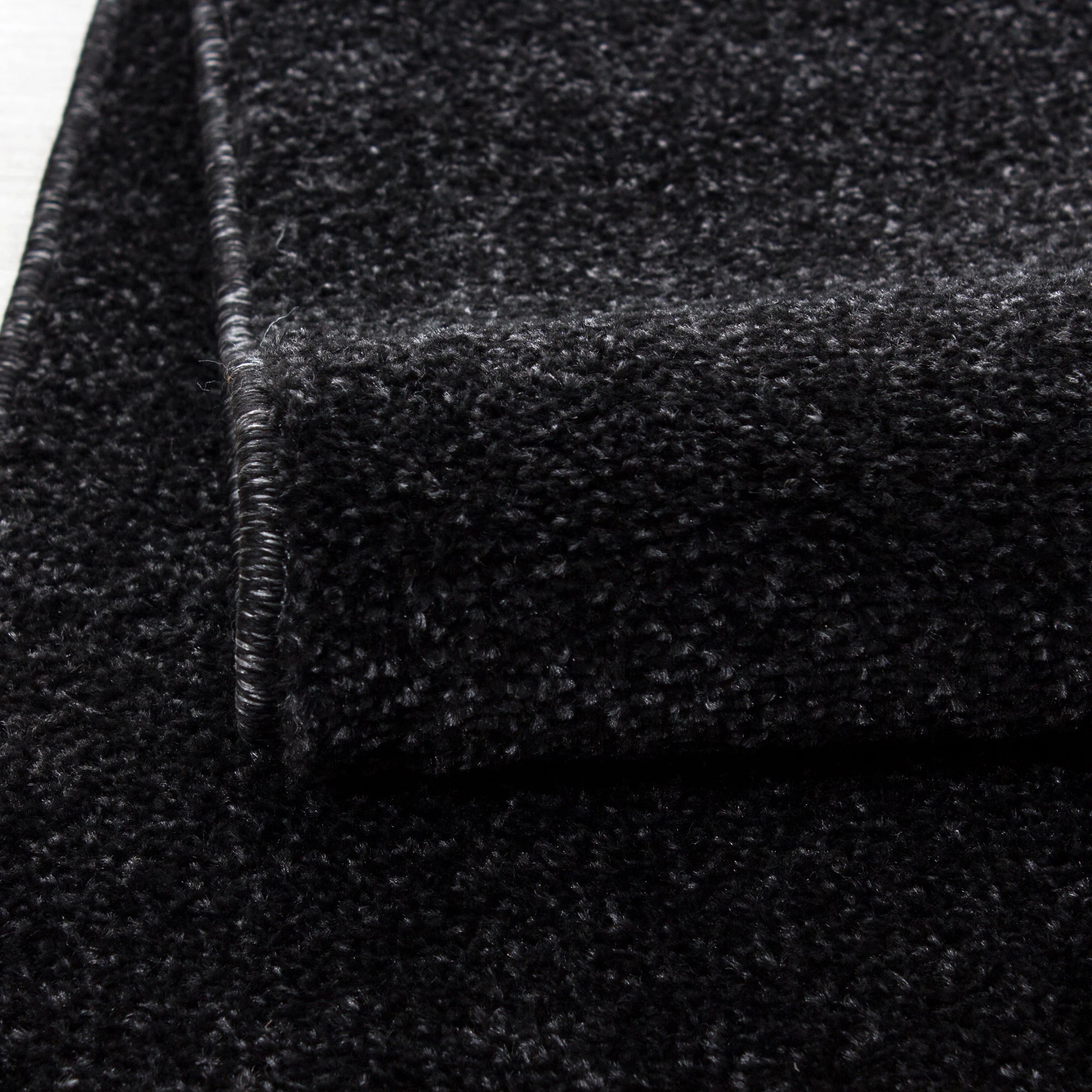 Solid Anthracite Plush Weave Area Rug