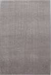 Solid Beige Plush Weave Area Rug Beige