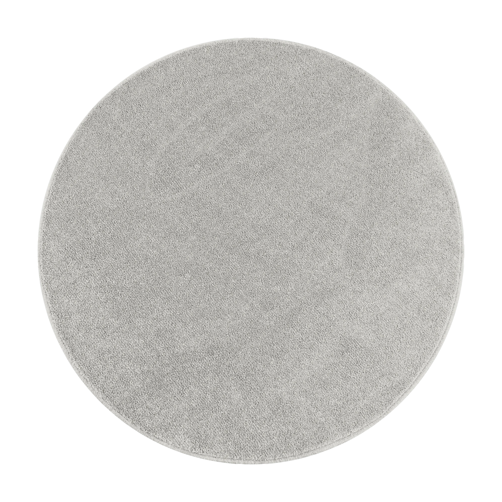 Solid Cream Plush Weave Area Rug