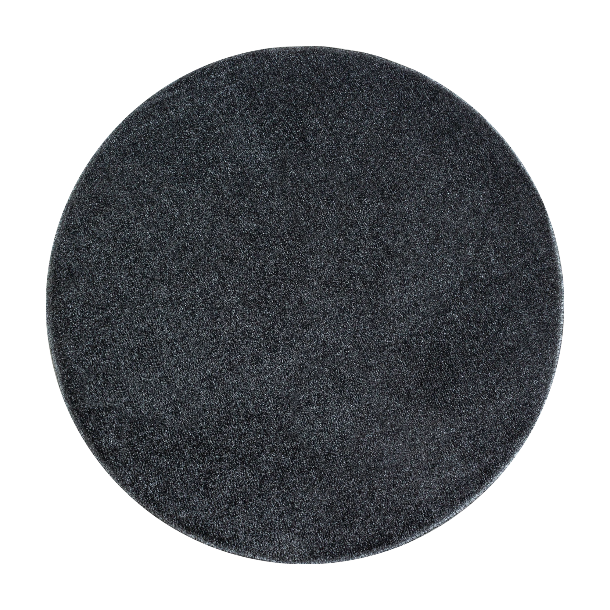 Solid Gray Plush Weave Area Rug