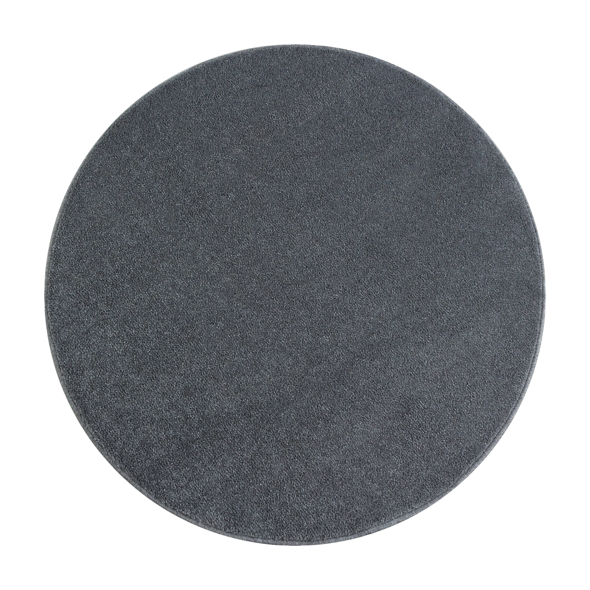 Solid Light Gray Plush Weave Area Rug
