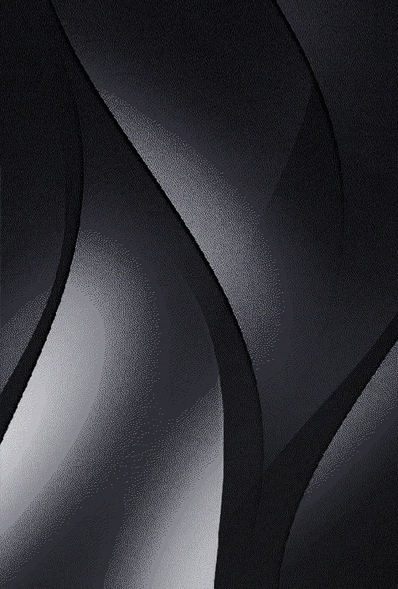 Ombre Premium Area Teppich Schwarz