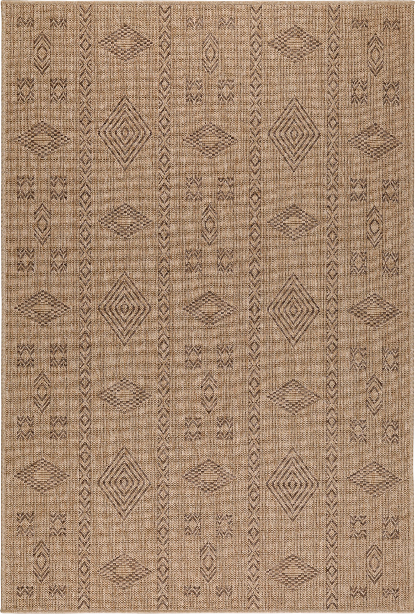 Vintage Neutral Jute Rug | Black