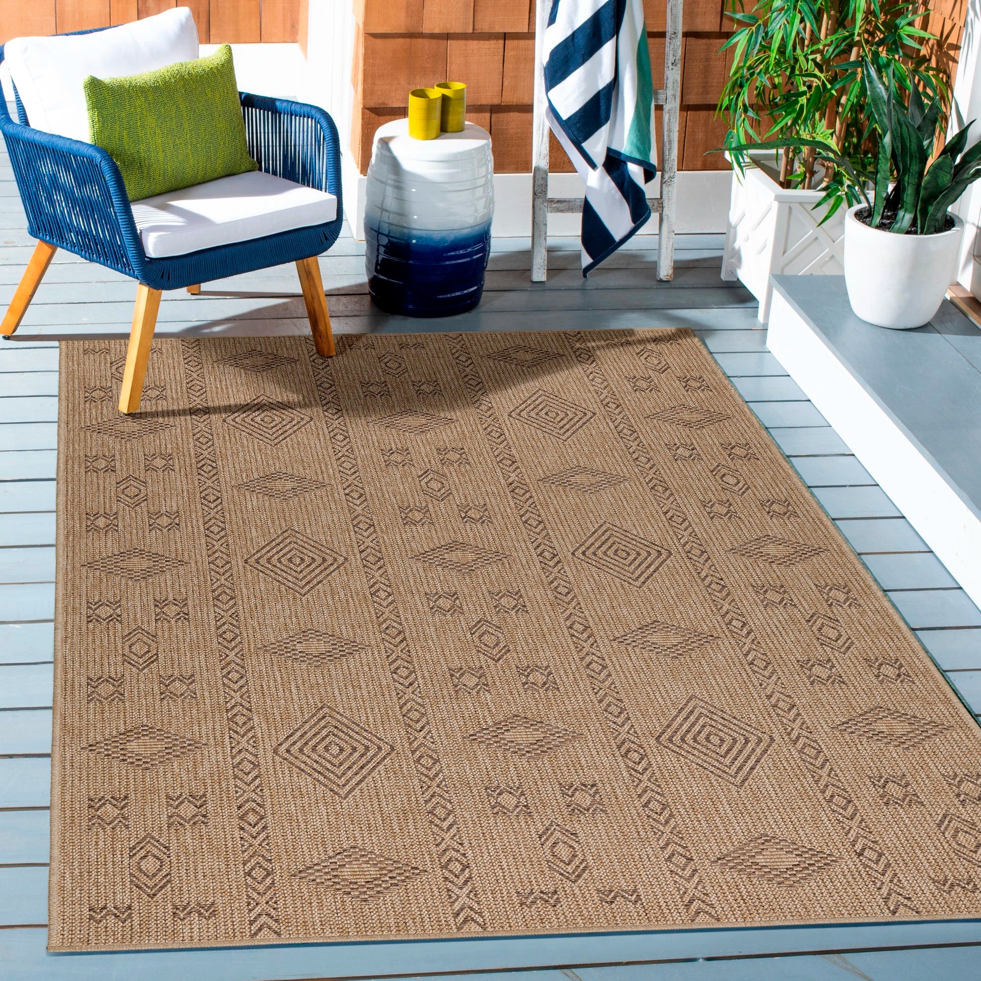 Vintage Neutral Jute Rug | Black