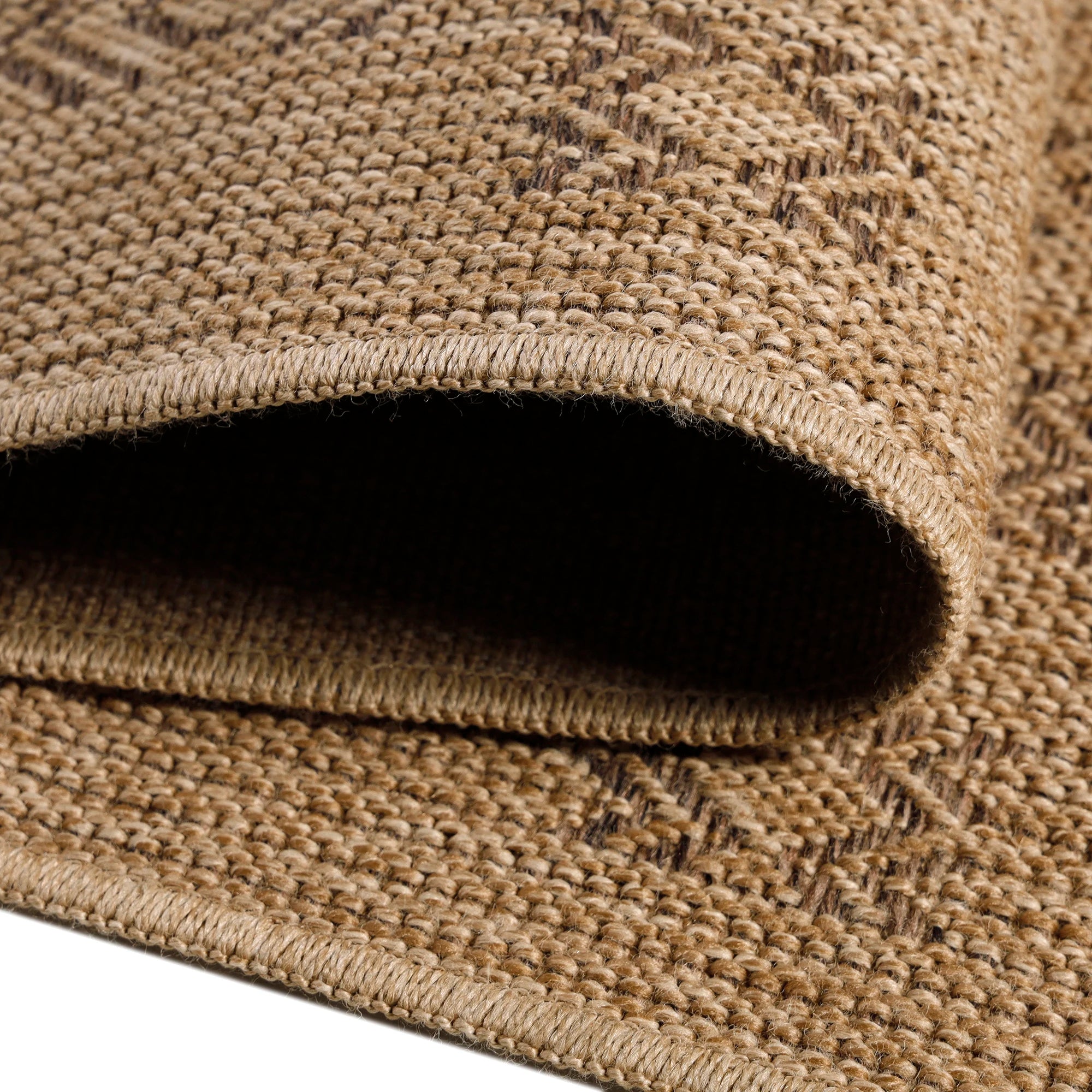 Vintage Neutral Jute Rug | Black