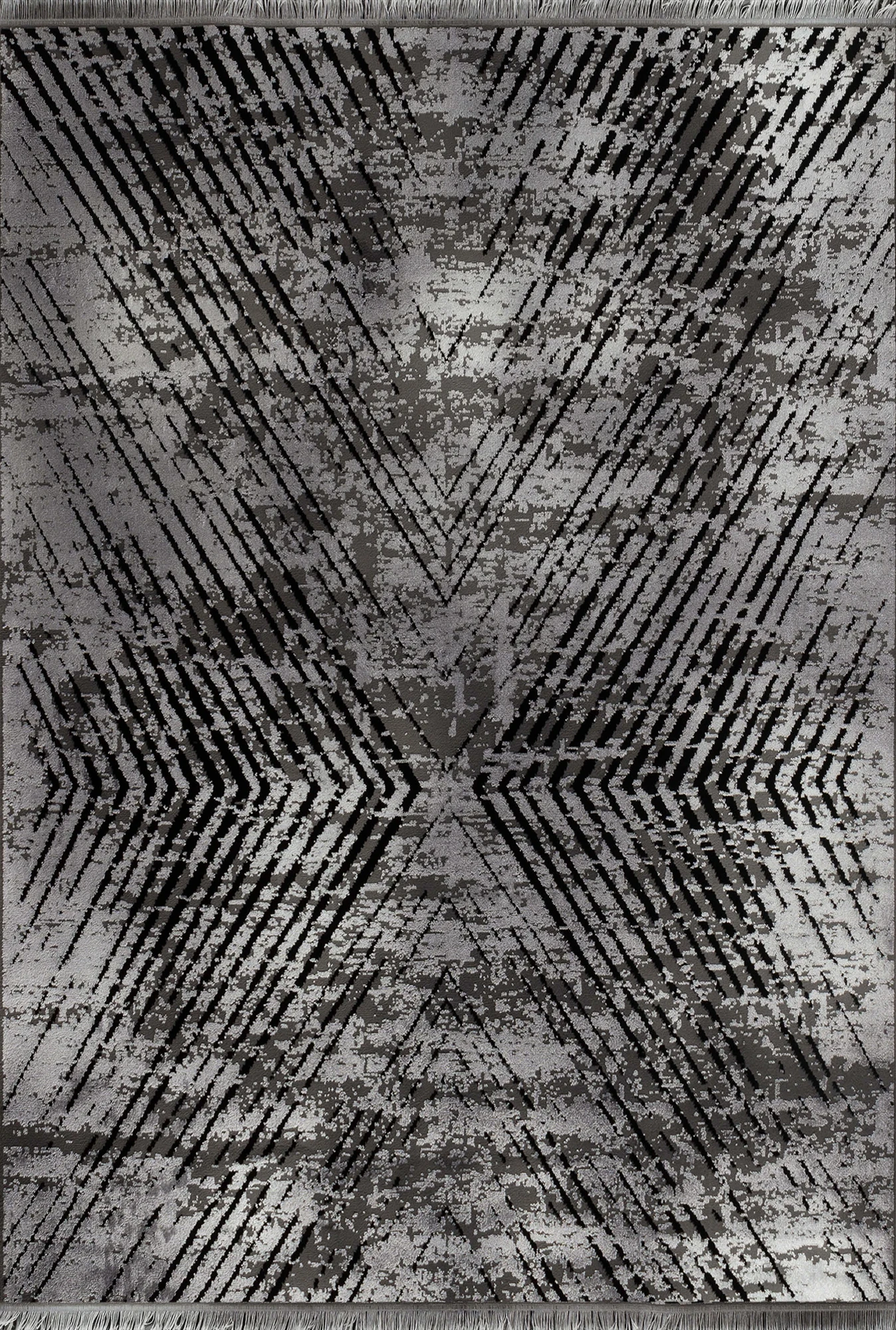 Vintage Raffinierter Teppich Grau