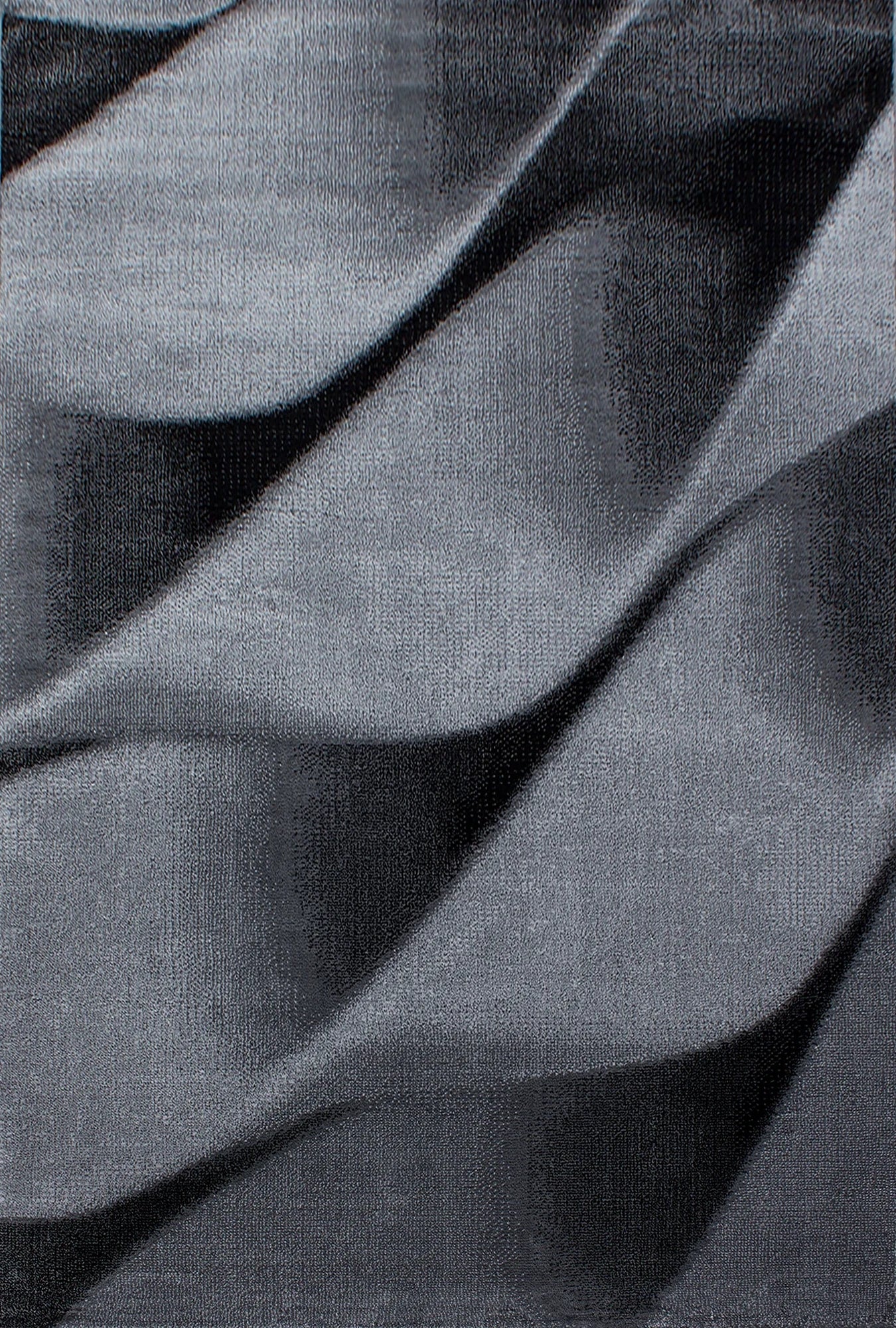 Modern Sculpted High-Low Abstract Carpet | Black