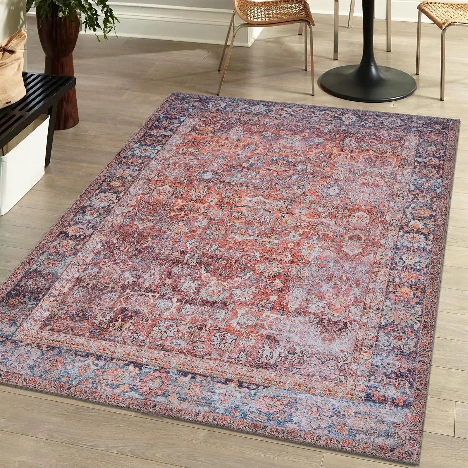 Antique Texture Washable Rug - Bella Rugs