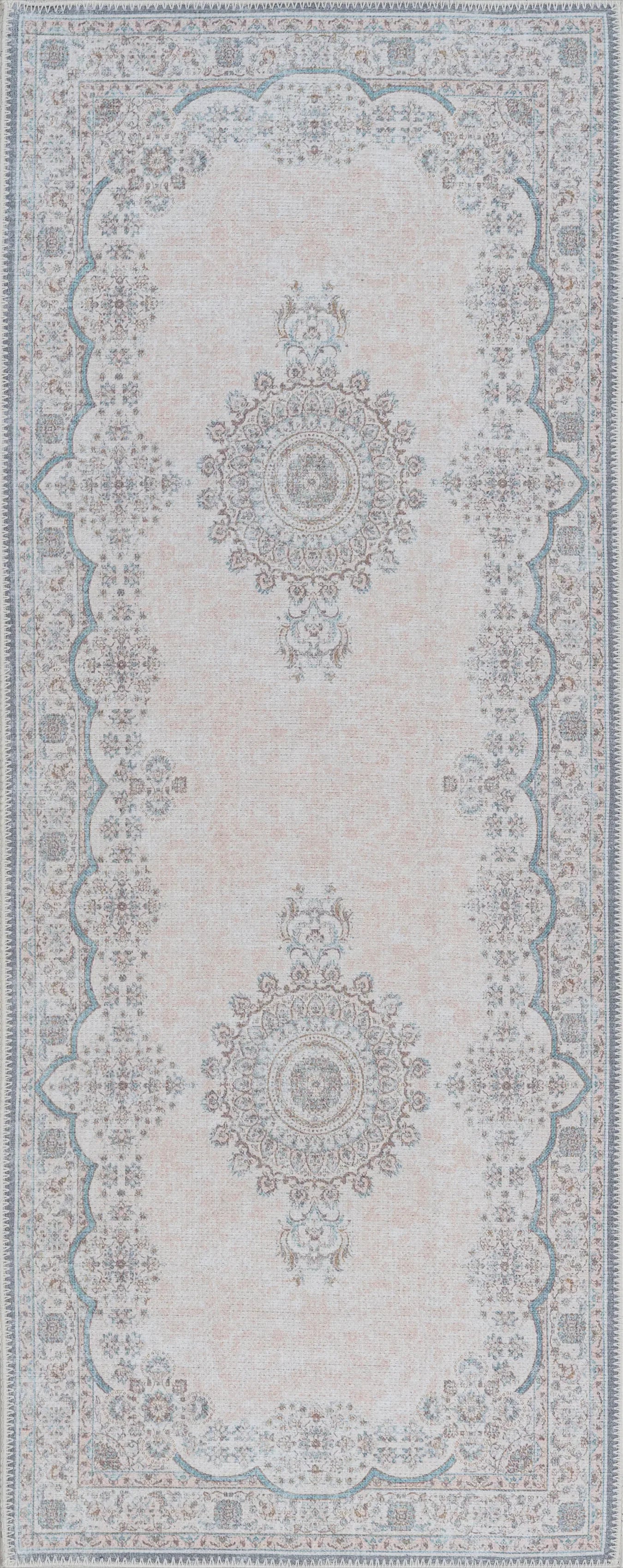 Soft Toned Vintage Washable Rug - Bella Rugs