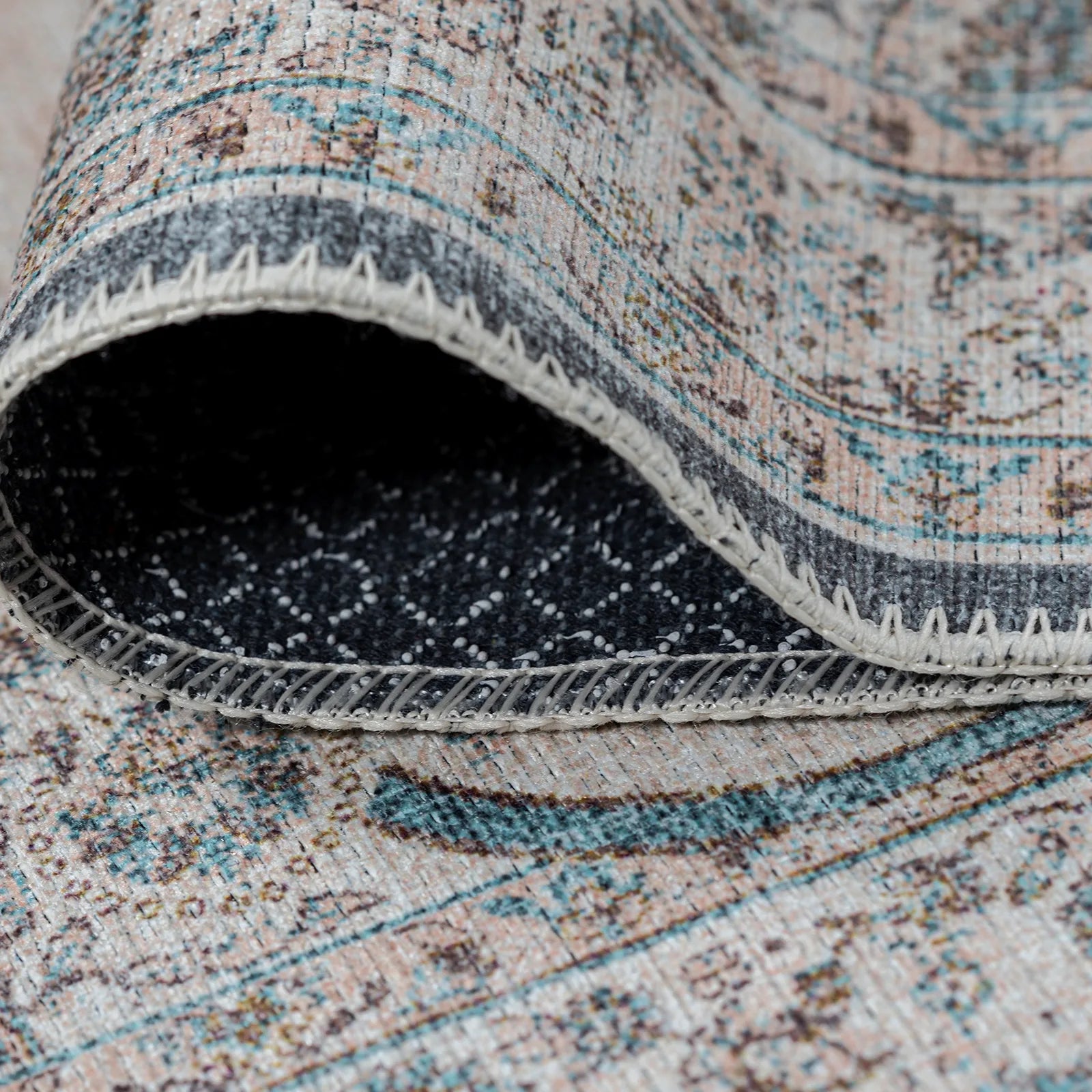 Soft Toned Vintage Washable Rug - Bella Rugs