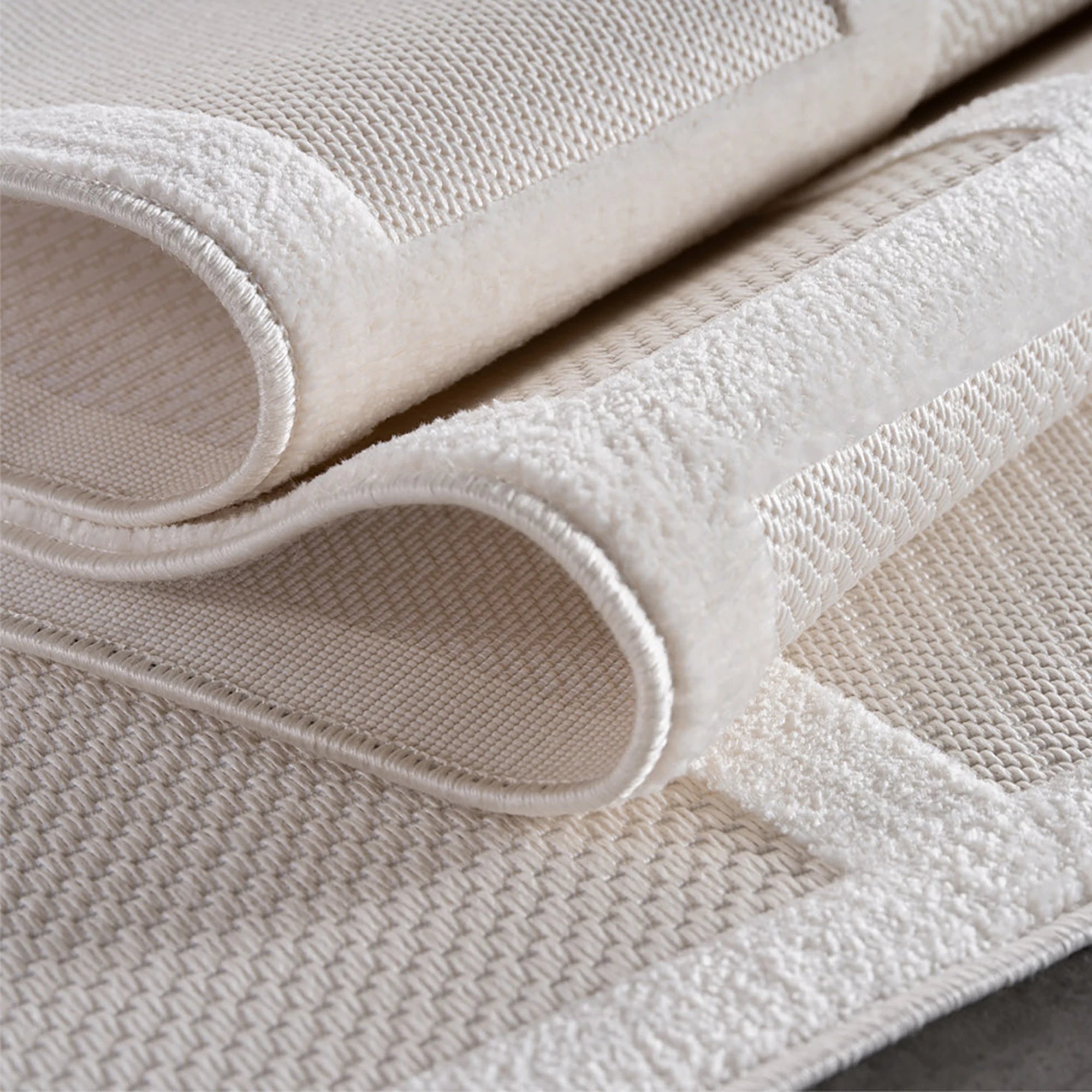 Modern Asymmetrical Block Pattern | Cream