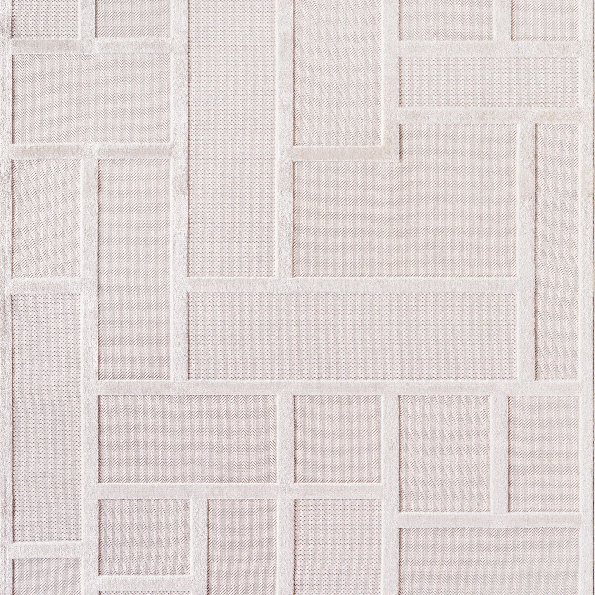 Modern Asymmetrical Block Pattern | Cream