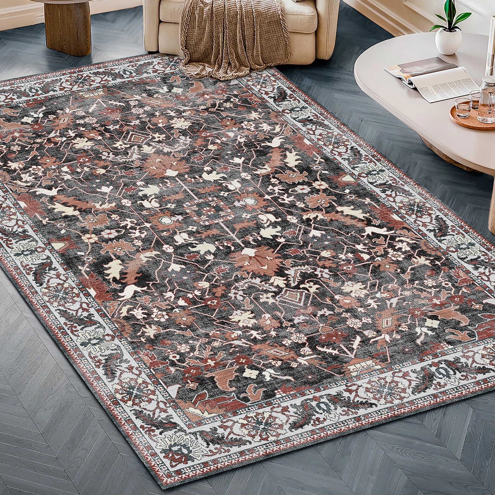 Rustic Harmony Machine Washable Rug