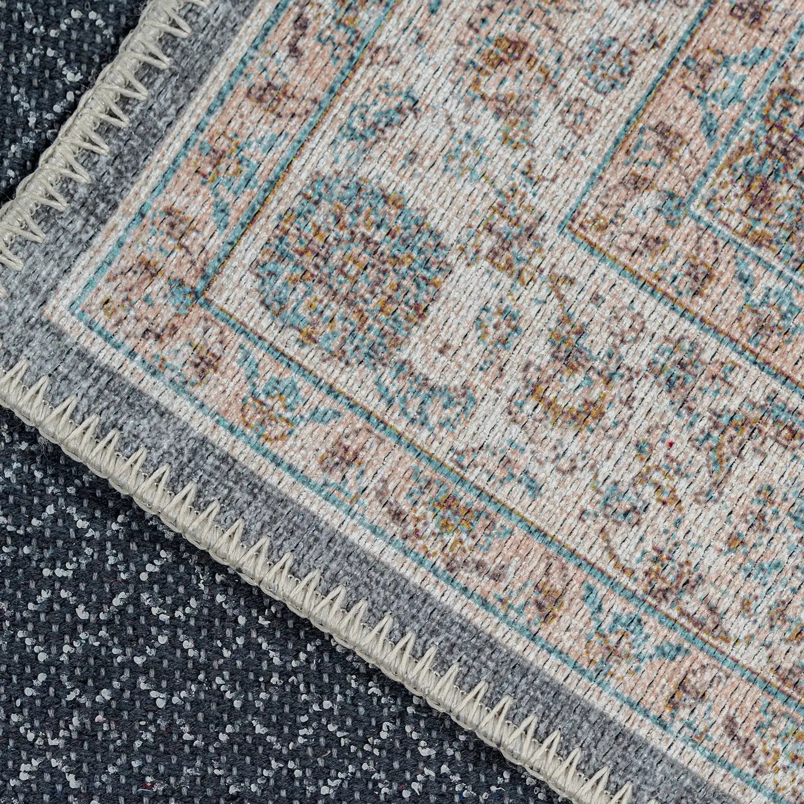 Subtle Vintage Toned Washable Rug