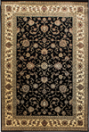 Oriental Modern Area Rug Black Black