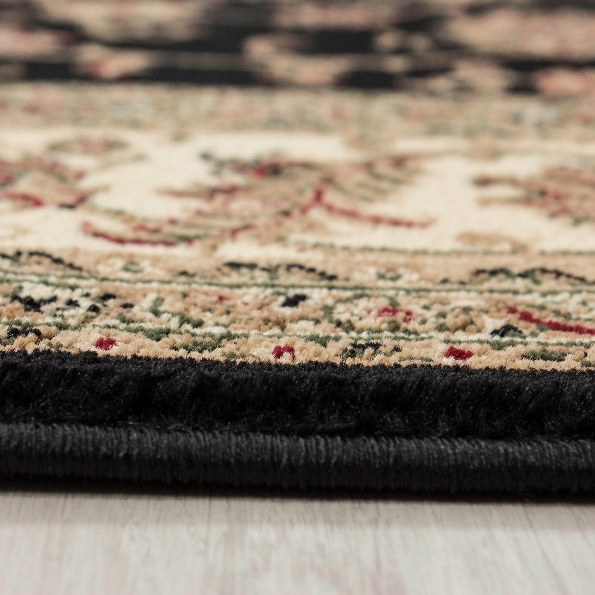 Oriental Modern Area Rug Black