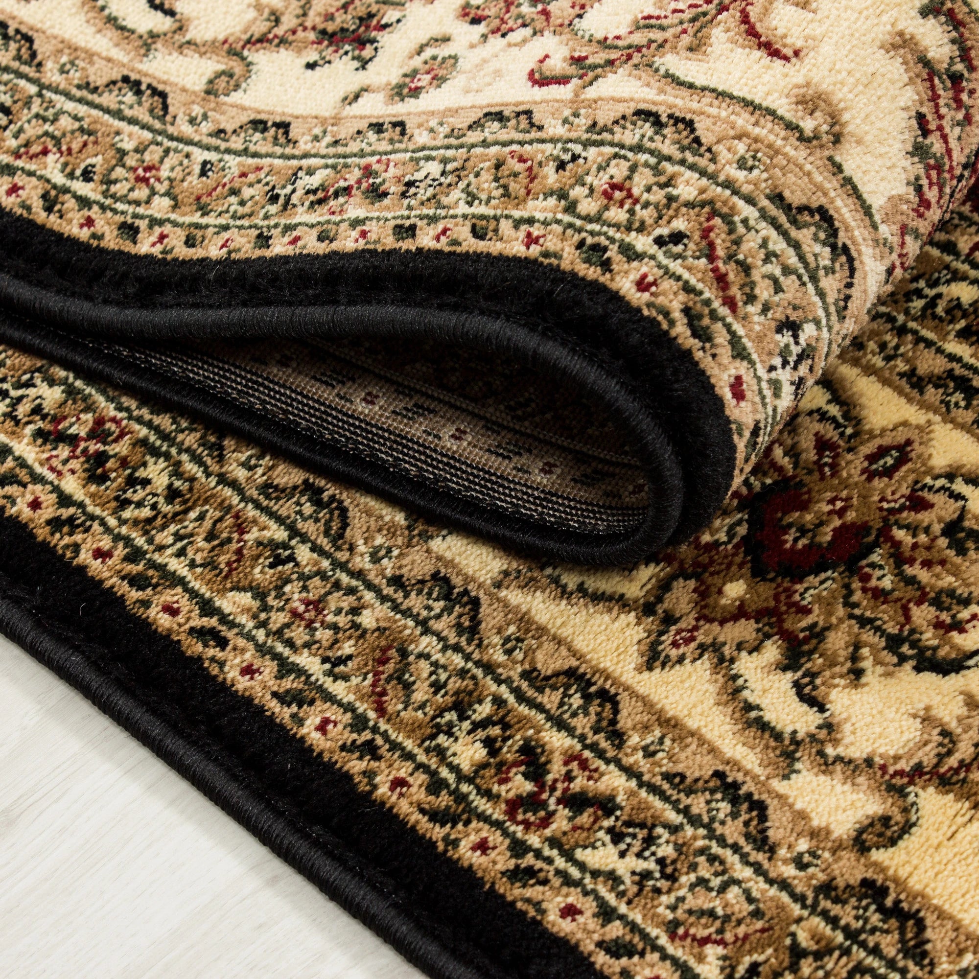 Oriental Modern Area Rug Black