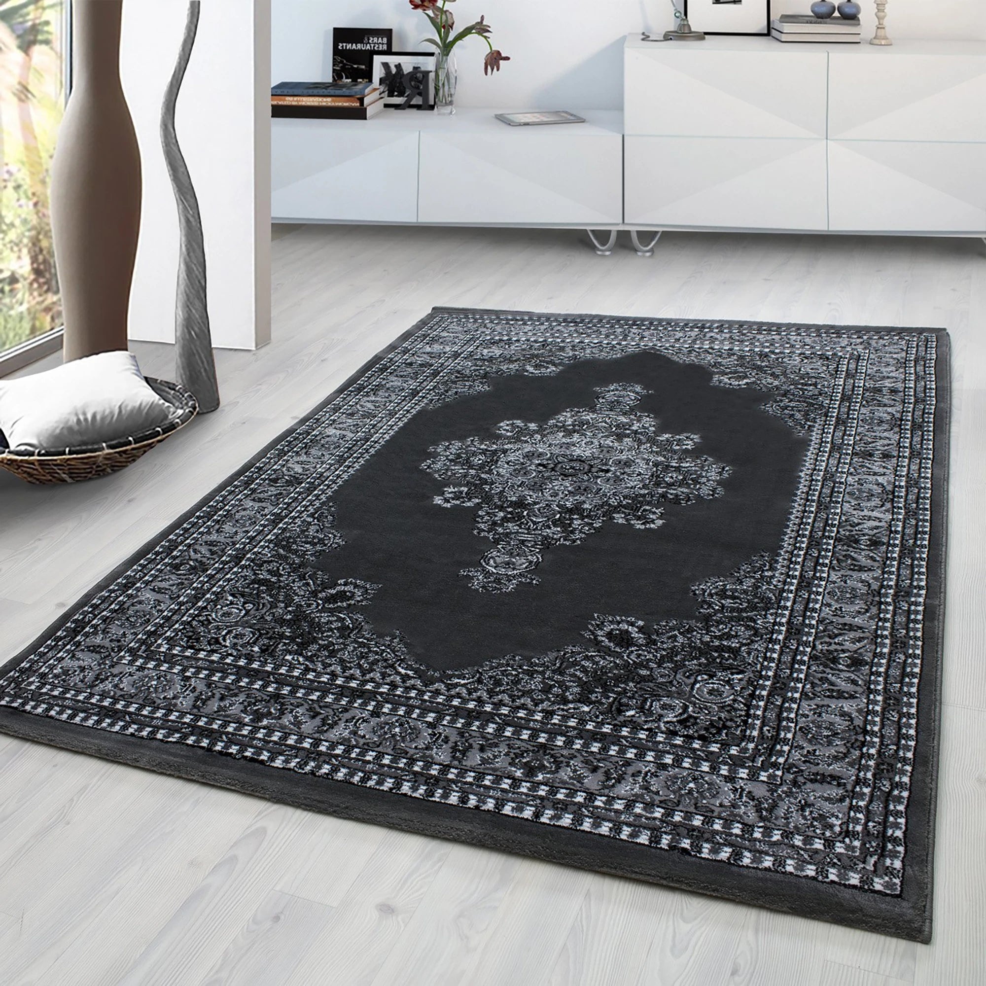 Oriental Stylish Area Rug Gray