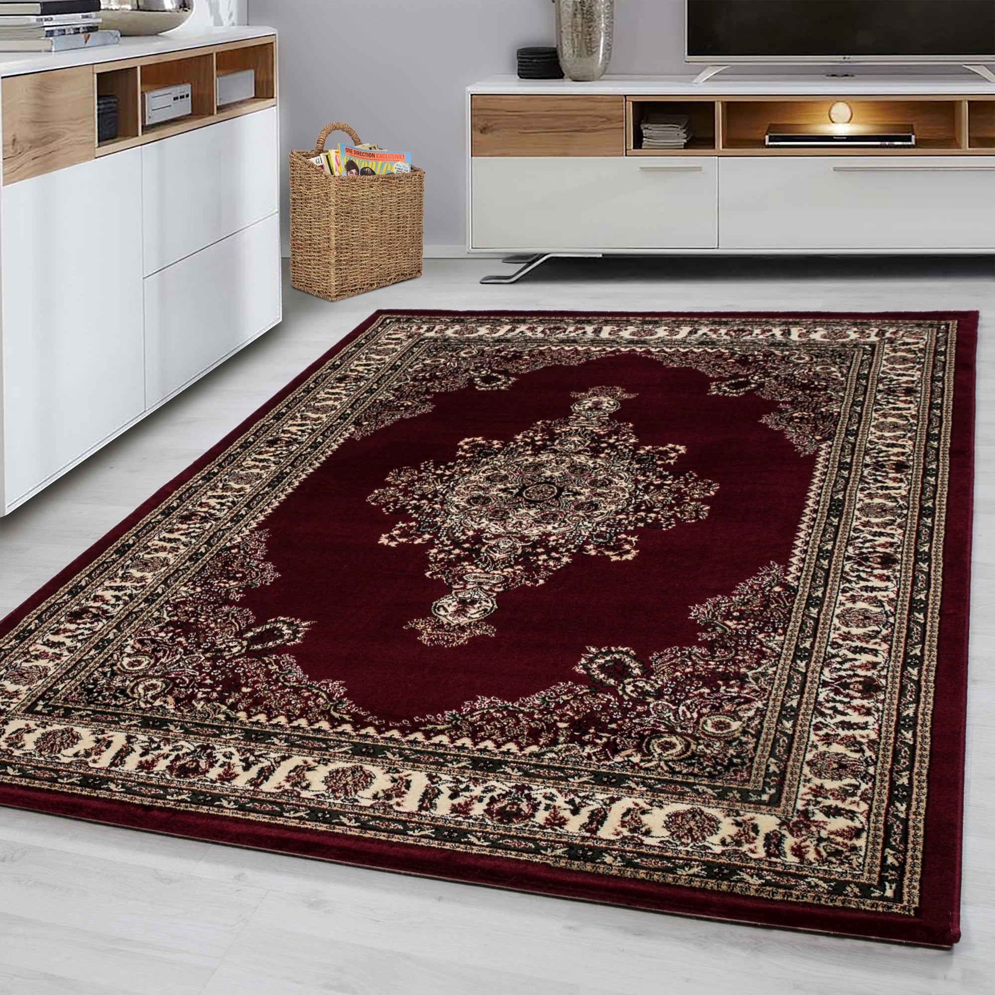 Oriental Refined Decor Rug Red