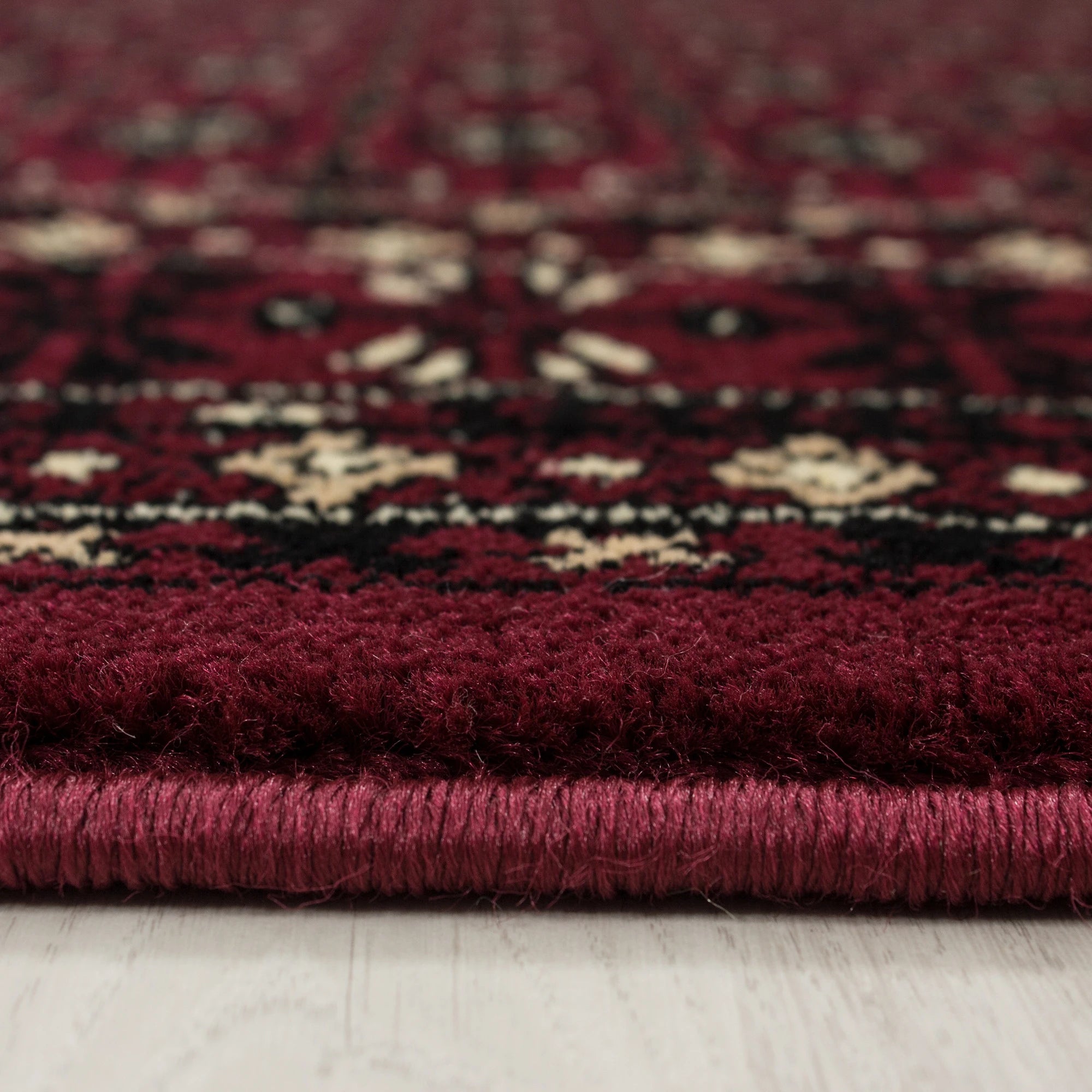 Oriental Neutral Area Rug Red