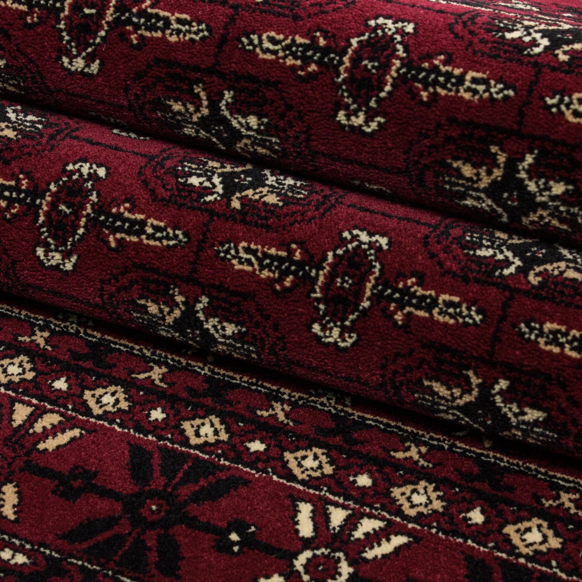 Oriental Neutral Area Rug Red