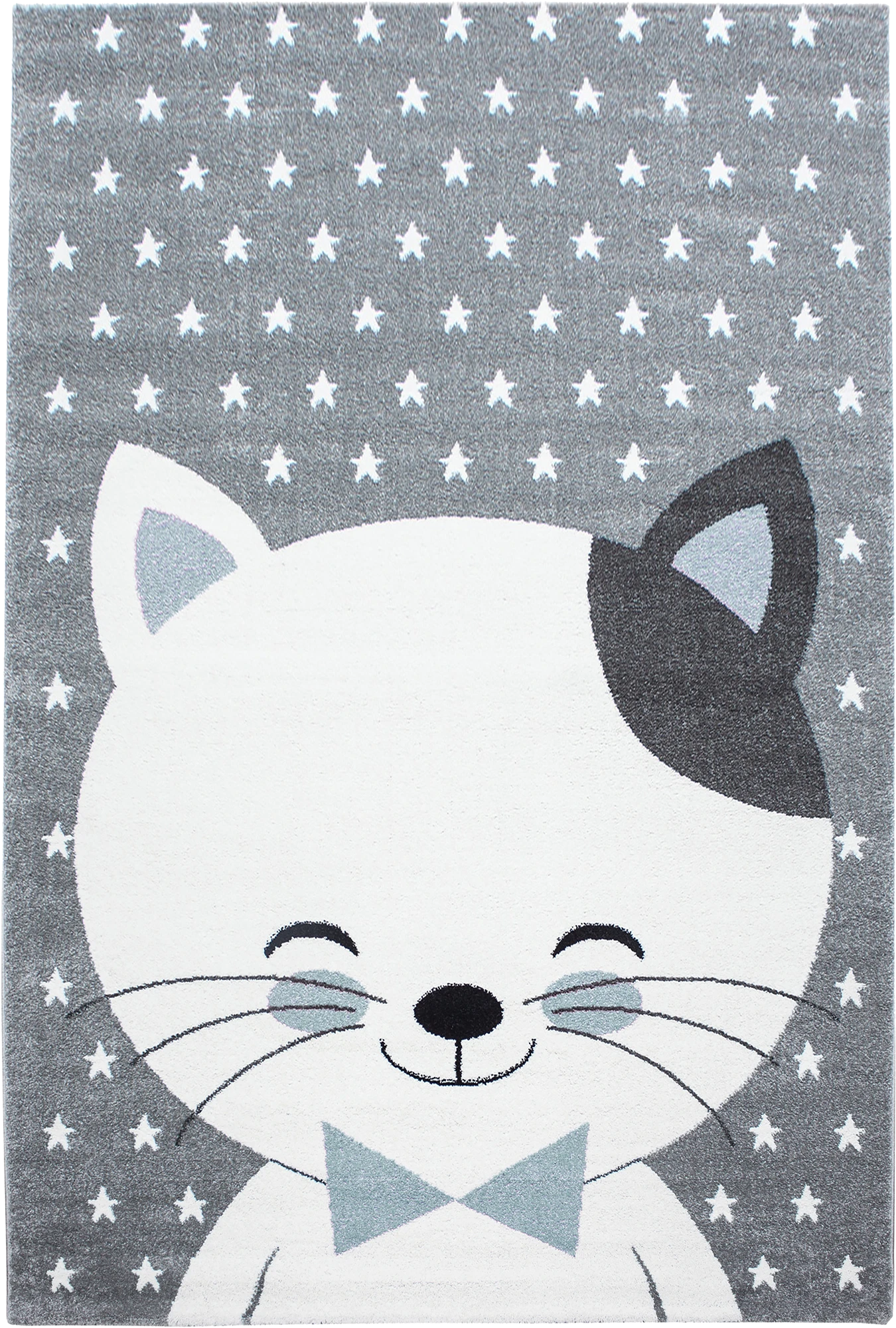 Cute Cat Rug Blue