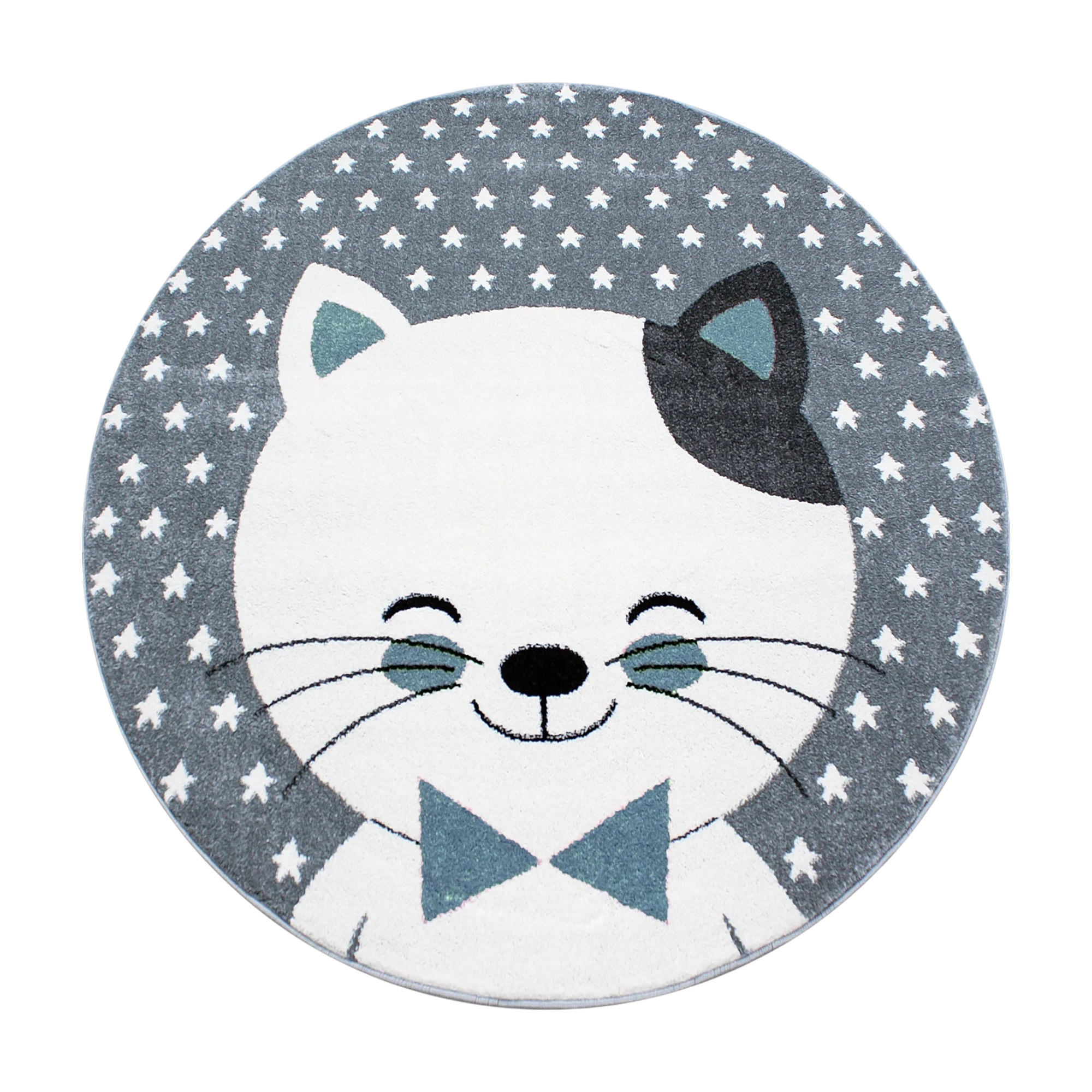 Cute Cat Rug Blue