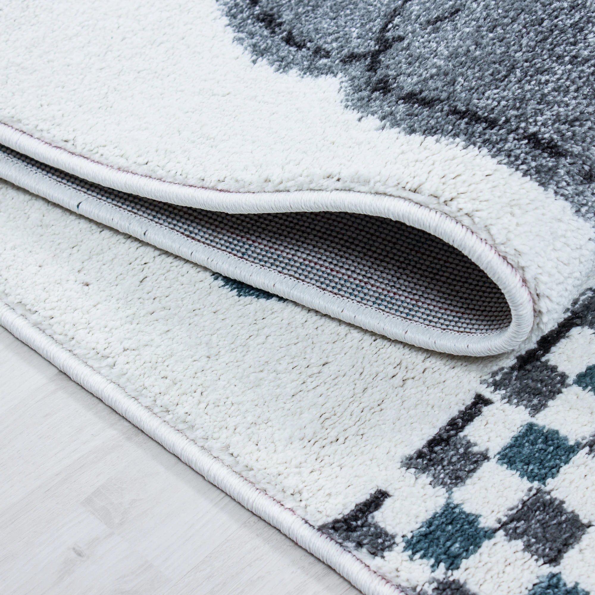 Elephant Cozy Area Rug Blue