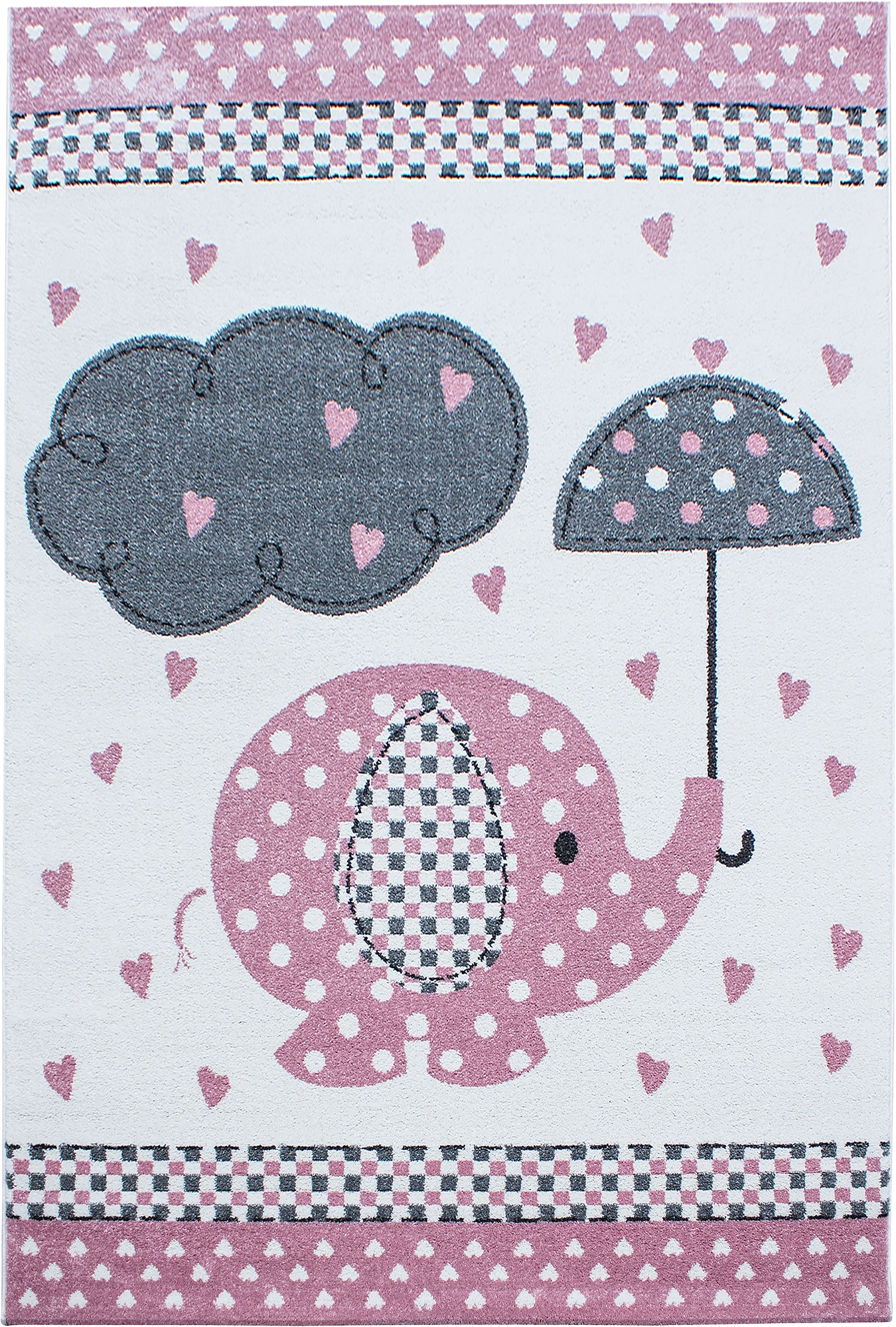 Elephant Chic Area Rug Pink
