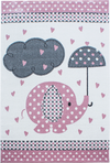 Elephant Chic Area Rug Pink Pink
