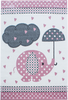 Elephant Chic Area Rug Pink 