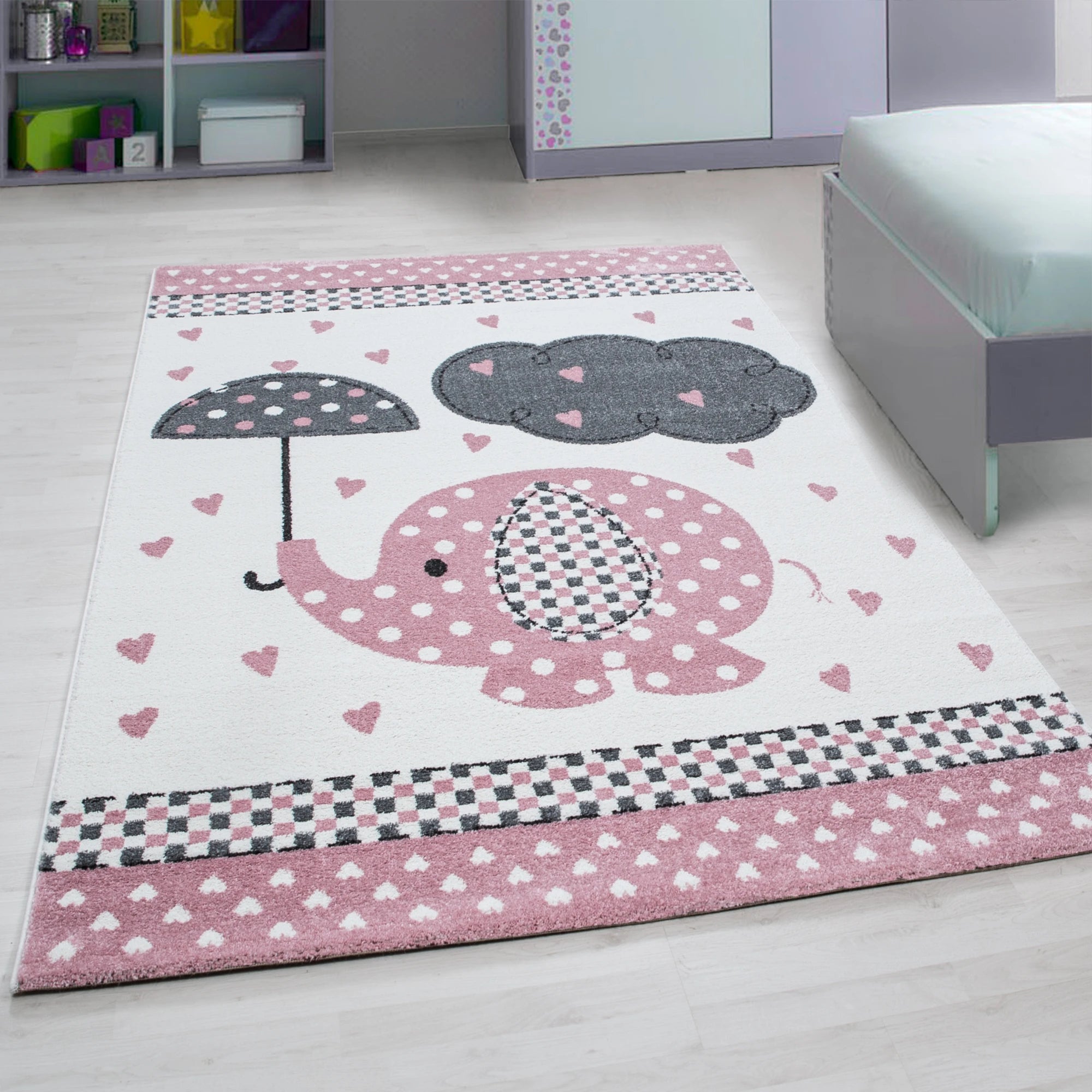 Elephant Chic Area Rug Pink