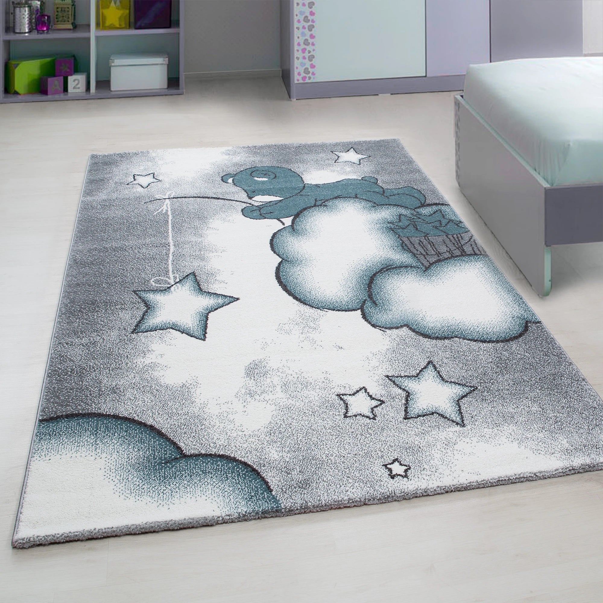 Bear Chic Area Rug Blue
