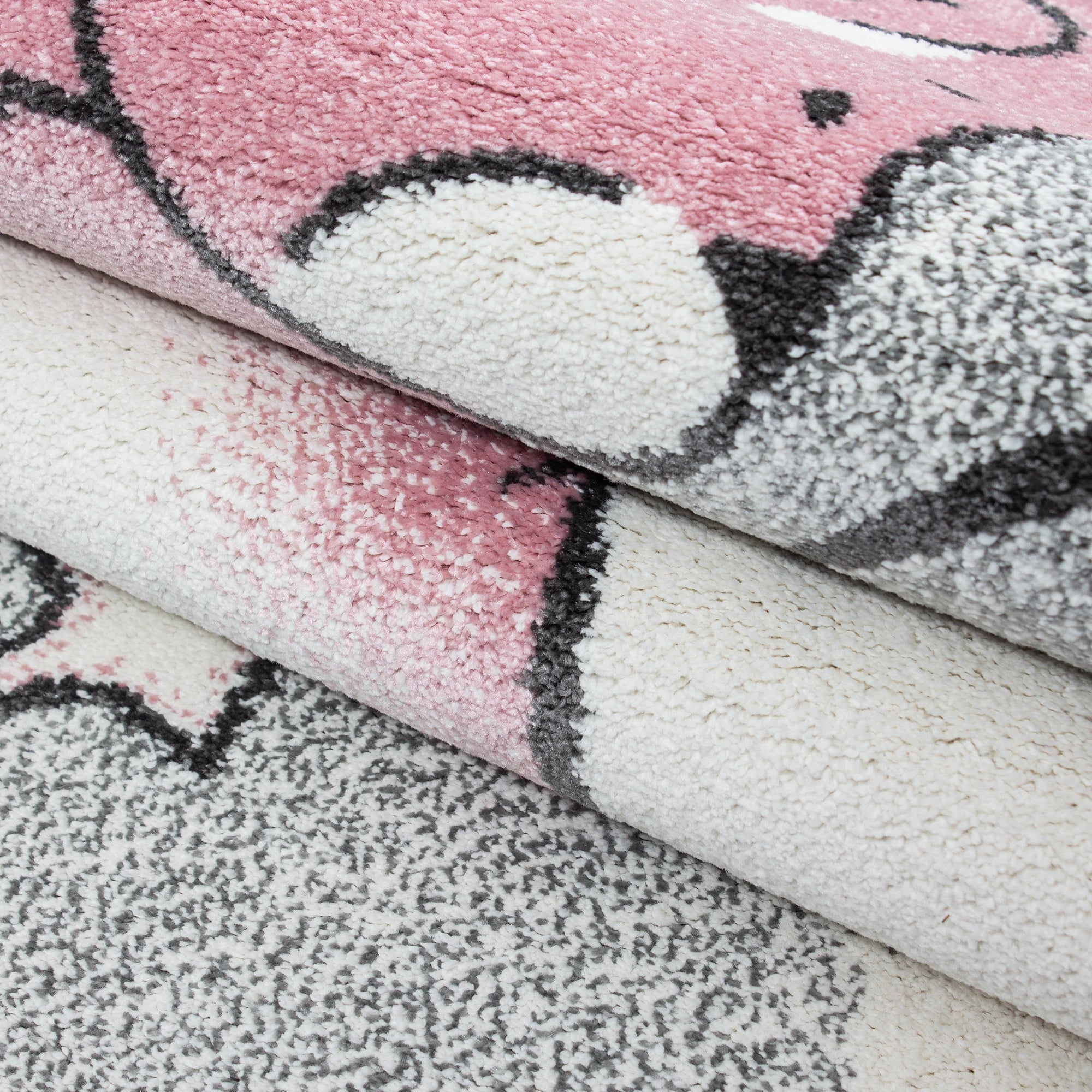 Moderner Teppich Bear in Rosa