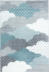 Teppich Wolken Blau Blau