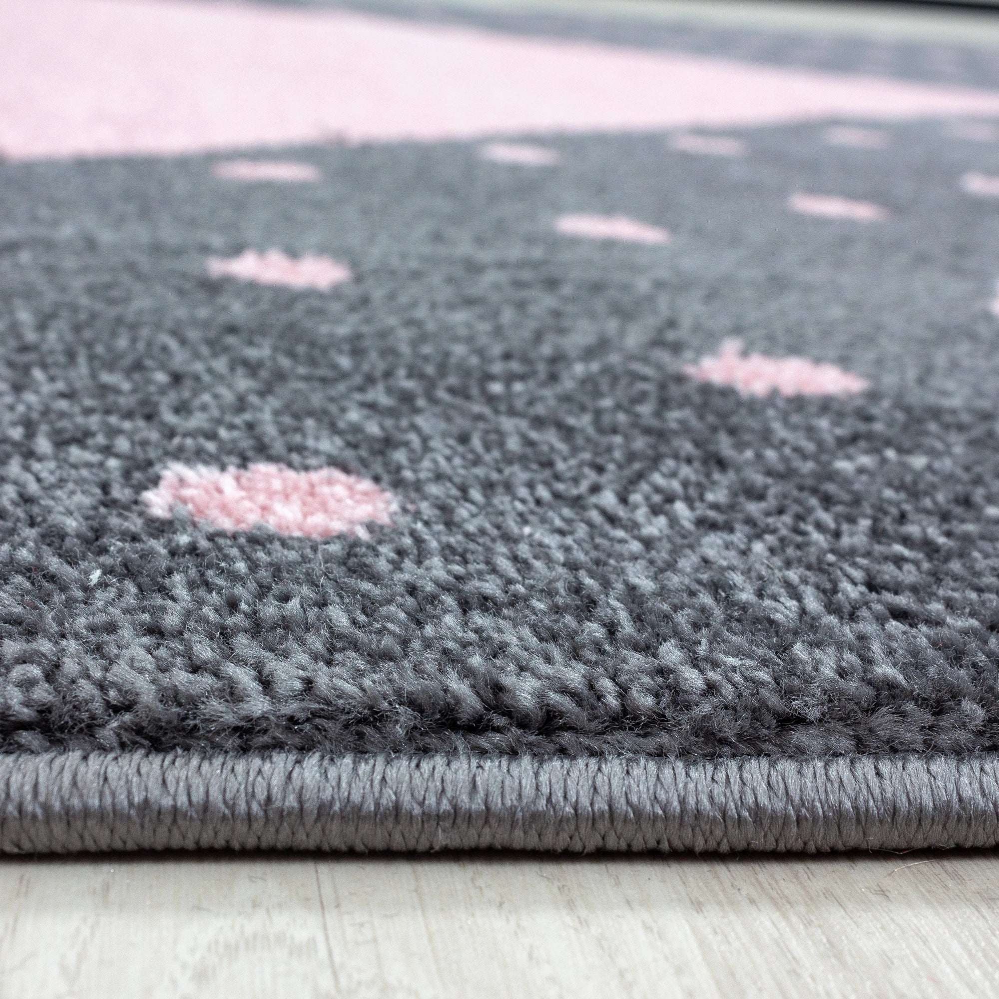 Striped Linear Rug Pink