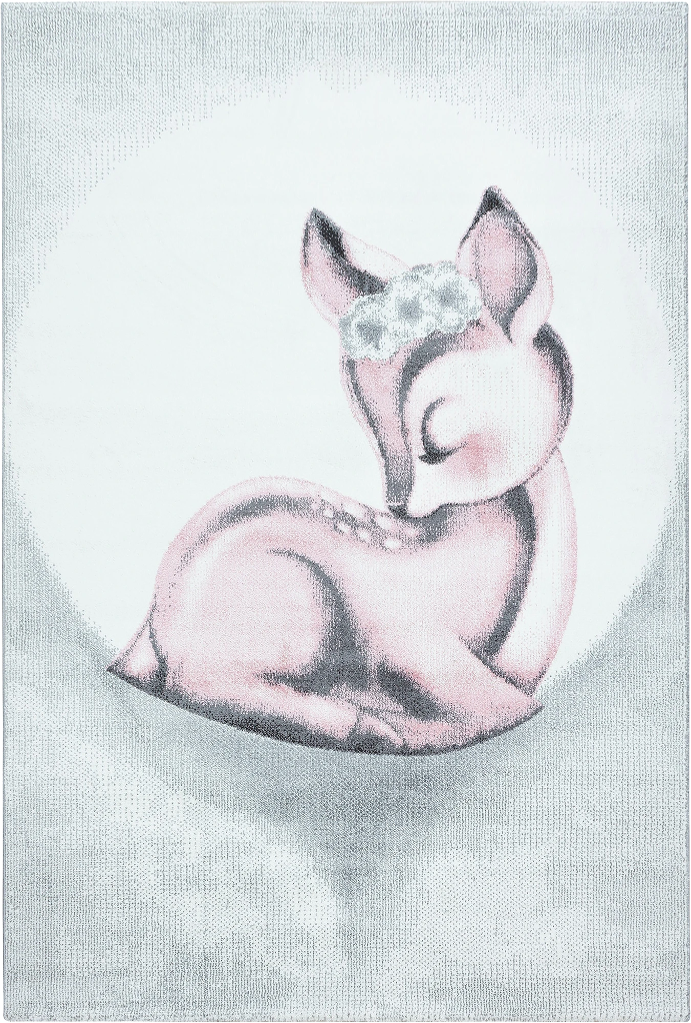 Hirschteppich Rosa