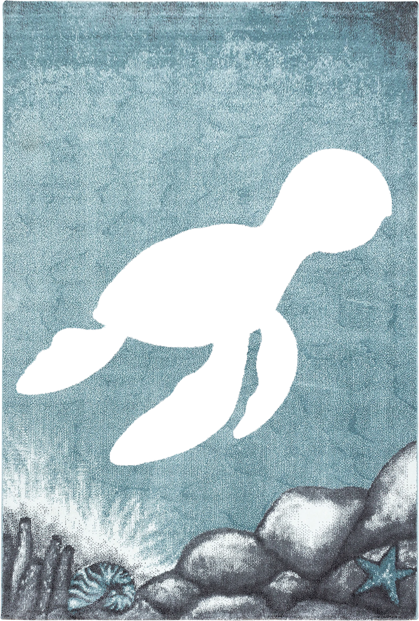 Teppich Turtle Blau