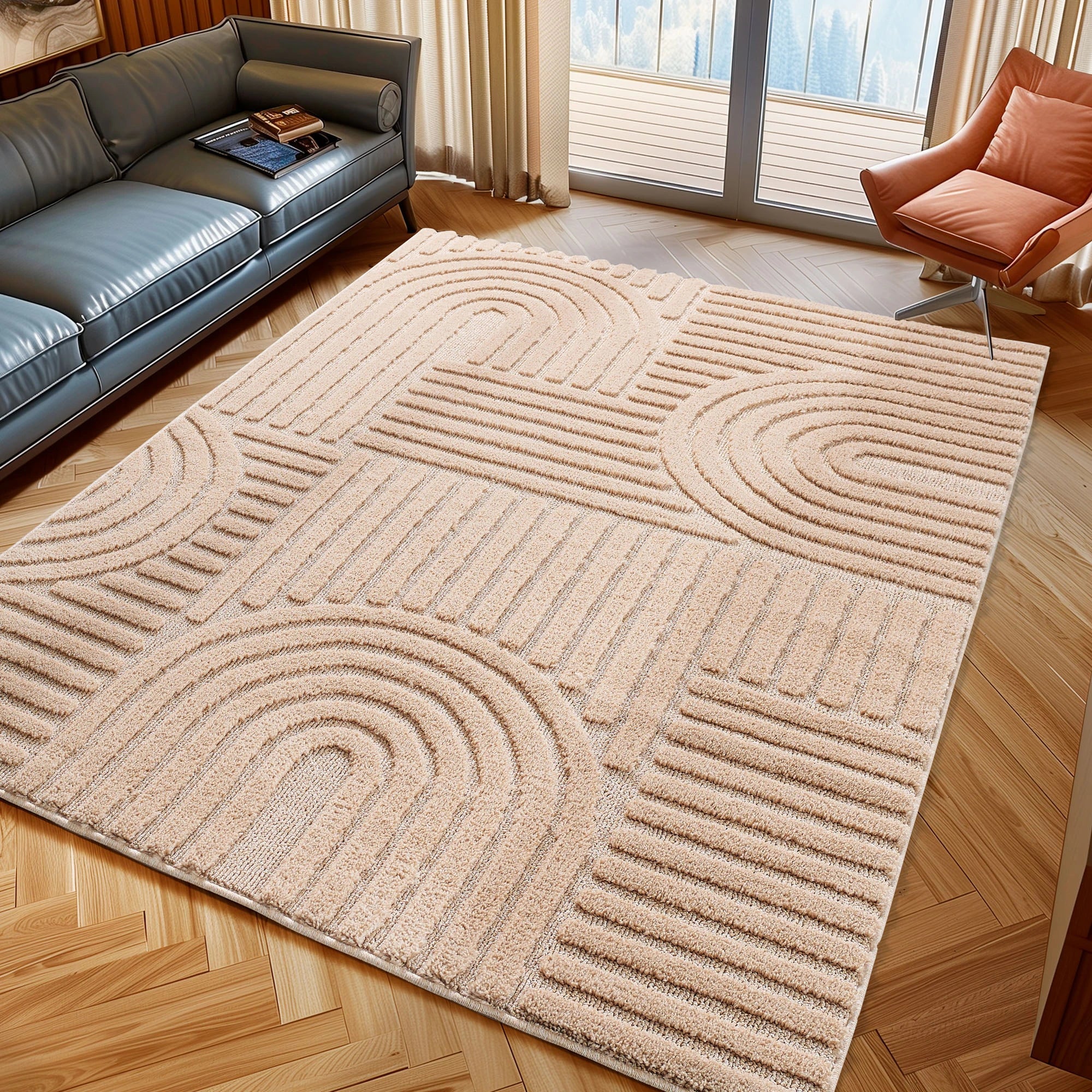 Modern Boho Rug | Rose Scandinavian Design