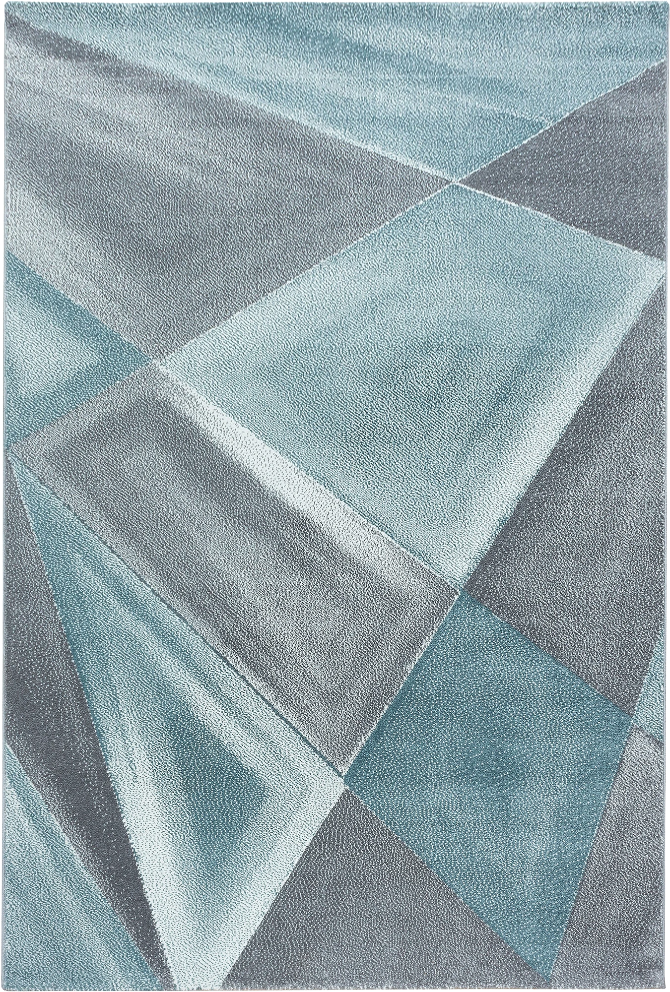Geometric Diamond Rug Blue