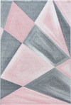 Geometric Polygon Rug Pink Pink