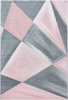 Geometrischer Polygon-Teppich Rosa 