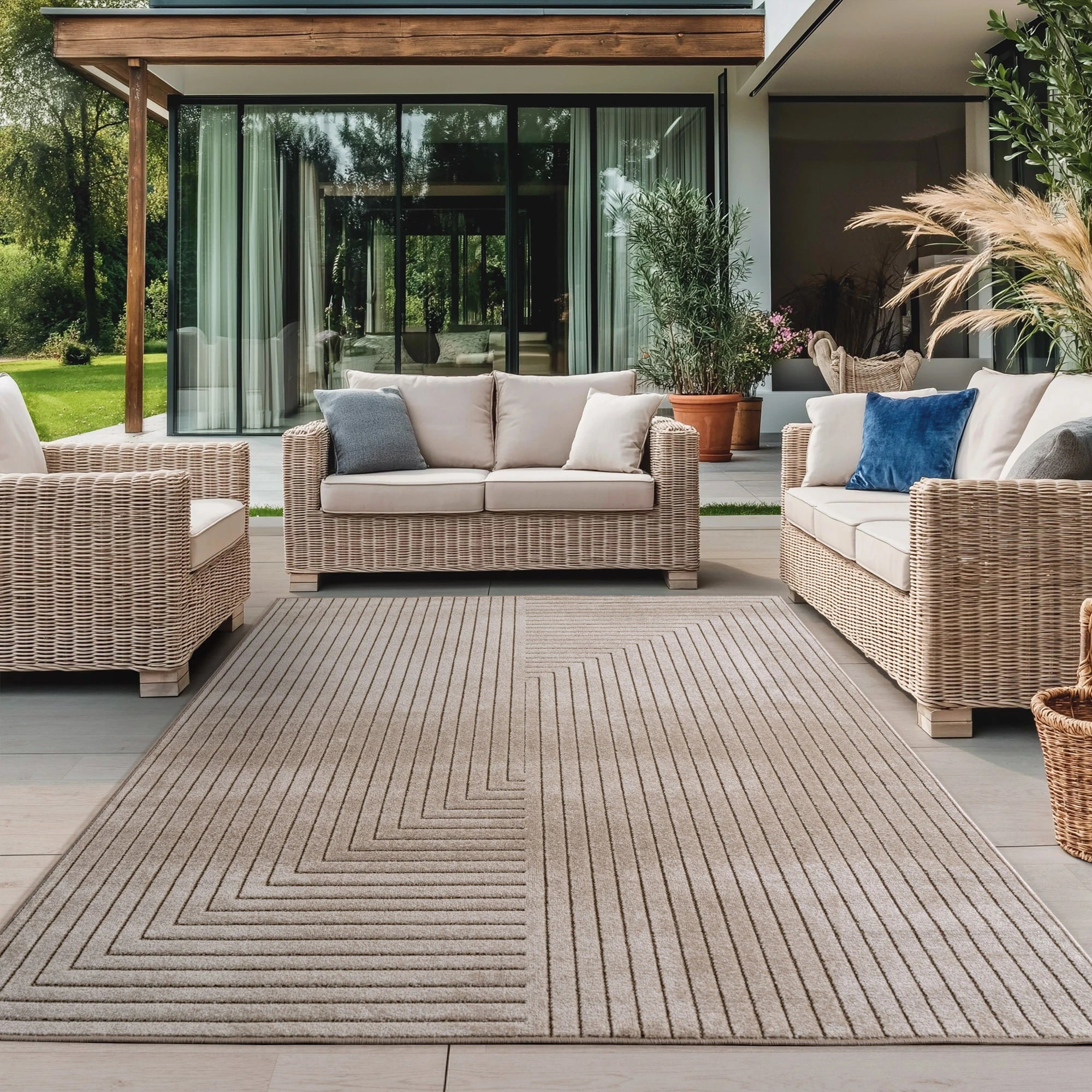 Scandinavian 3d-design Rug Beige