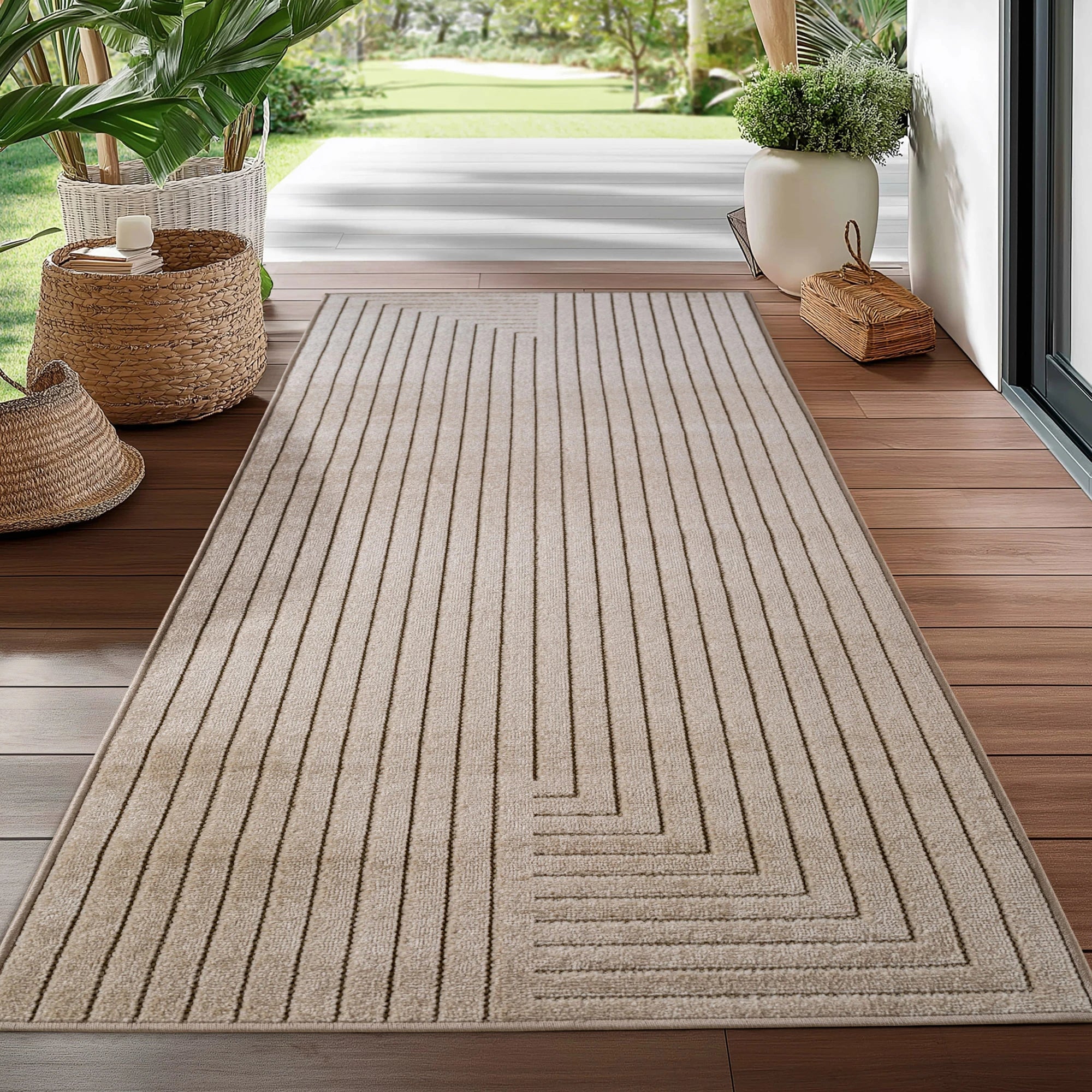 Scandinavian 3d-design Rug Beige