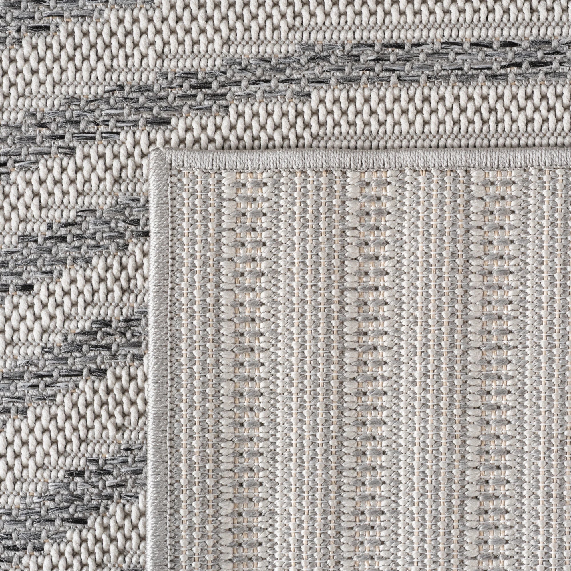 Zen Garden Spiral Pattern Outdoor Rug | Gray